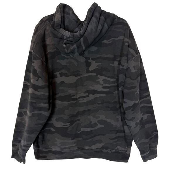 Enthuzst Hoodie Mens XL Gray Camouflage American Flag Logo Fleece Streetwear - Picture 2 of 11